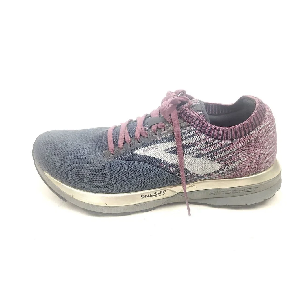 Brooks Ricochet Purple Womens Running Comfort Sneakers Shoes Size 9